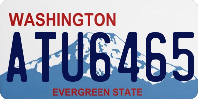 WA license plate ATU6465