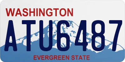 WA license plate ATU6487