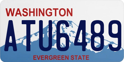 WA license plate ATU6489