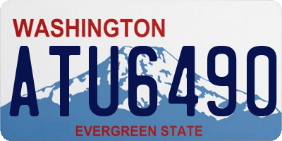 WA license plate ATU6490