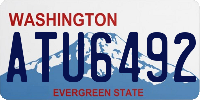 WA license plate ATU6492