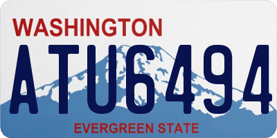 WA license plate ATU6494