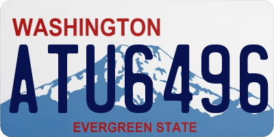 WA license plate ATU6496