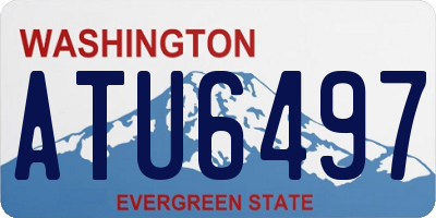 WA license plate ATU6497