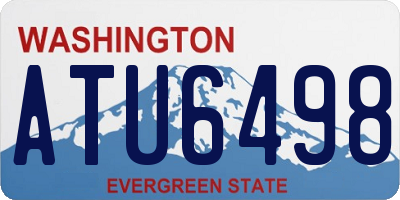 WA license plate ATU6498