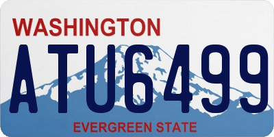 WA license plate ATU6499