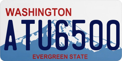 WA license plate ATU6500