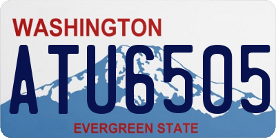 WA license plate ATU6505