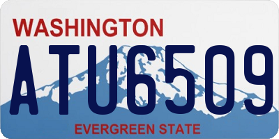 WA license plate ATU6509