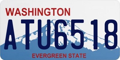 WA license plate ATU6518