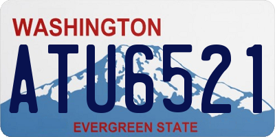 WA license plate ATU6521