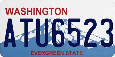 WA license plate ATU6523