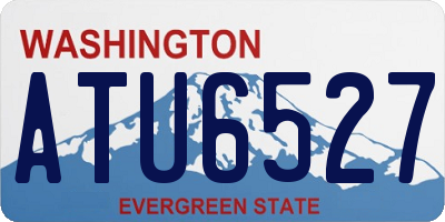 WA license plate ATU6527
