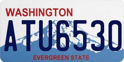 WA license plate ATU6530