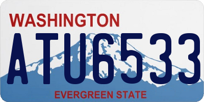 WA license plate ATU6533