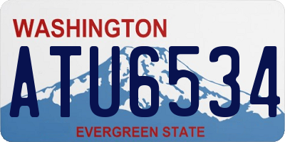 WA license plate ATU6534