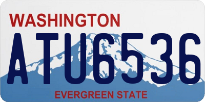 WA license plate ATU6536