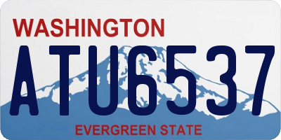 WA license plate ATU6537