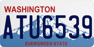 WA license plate ATU6539