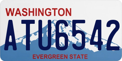 WA license plate ATU6542