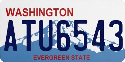 WA license plate ATU6543