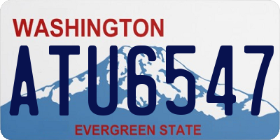 WA license plate ATU6547
