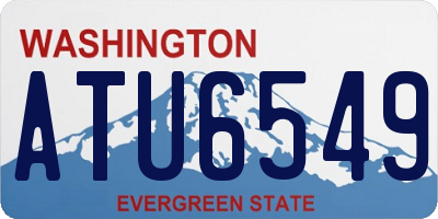WA license plate ATU6549