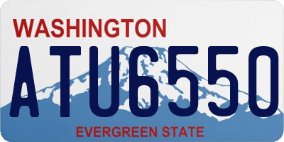 WA license plate ATU6550