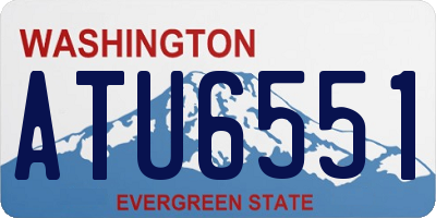 WA license plate ATU6551