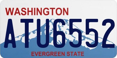 WA license plate ATU6552