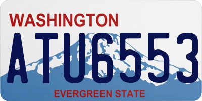 WA license plate ATU6553