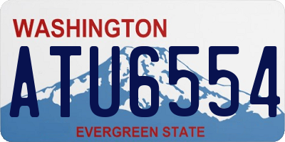 WA license plate ATU6554