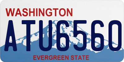 WA license plate ATU6560