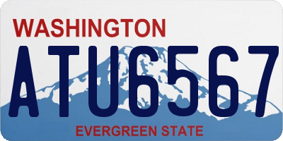 WA license plate ATU6567