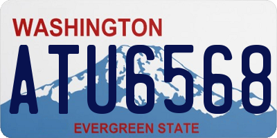 WA license plate ATU6568