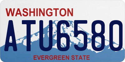 WA license plate ATU6580