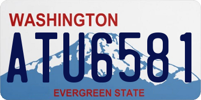 WA license plate ATU6581
