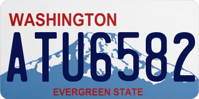 WA license plate ATU6582