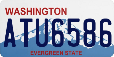 WA license plate ATU6586