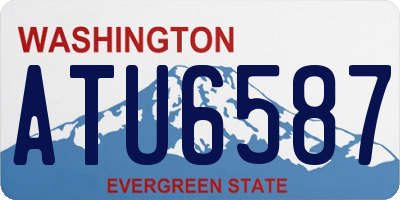 WA license plate ATU6587