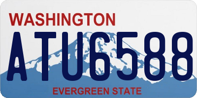 WA license plate ATU6588