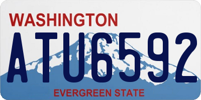 WA license plate ATU6592