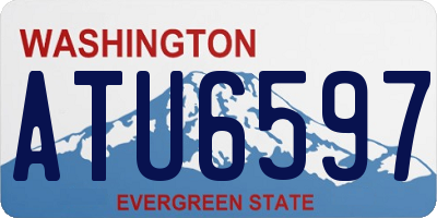 WA license plate ATU6597