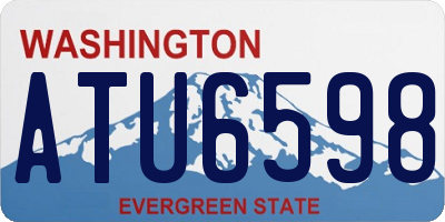 WA license plate ATU6598