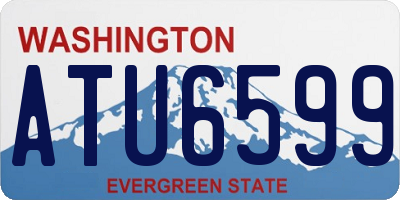 WA license plate ATU6599