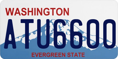 WA license plate ATU6600