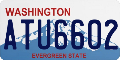 WA license plate ATU6602