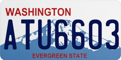 WA license plate ATU6603