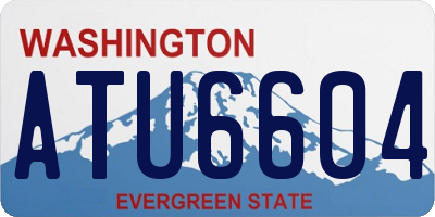 WA license plate ATU6604