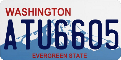 WA license plate ATU6605